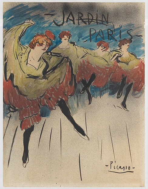 Picasso Jardin de Paris. Design for a Poster 1901